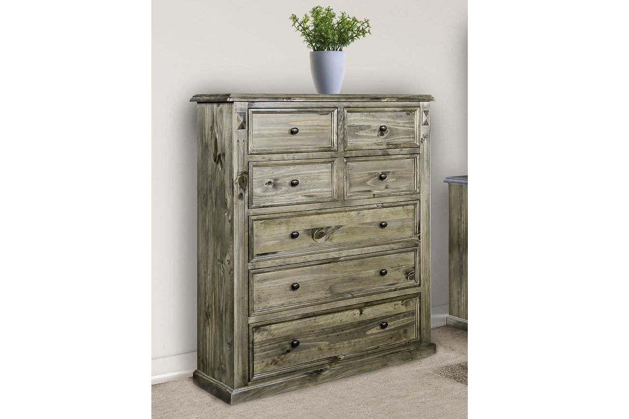 LEGIONS 7 DRAWER TALLBOY (2+2+3) - GREYWASH