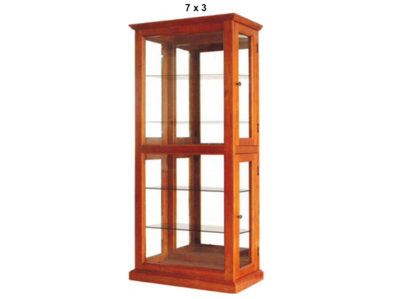 GLORIA (AUSSIE MADE) DISPLAY CABINET WITH MIRRORED BACKING COLLECTION - ASSORTED STAINED COLOURS - STARTING FROM $1299