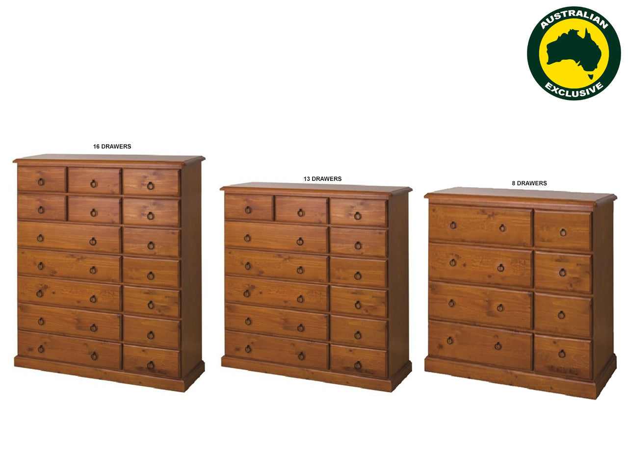 GOLIATH (AUSSIE MADE) TALLBOY COLLECTION - ASSORTED STAINED COLOURS - STARTING FROM $1199
