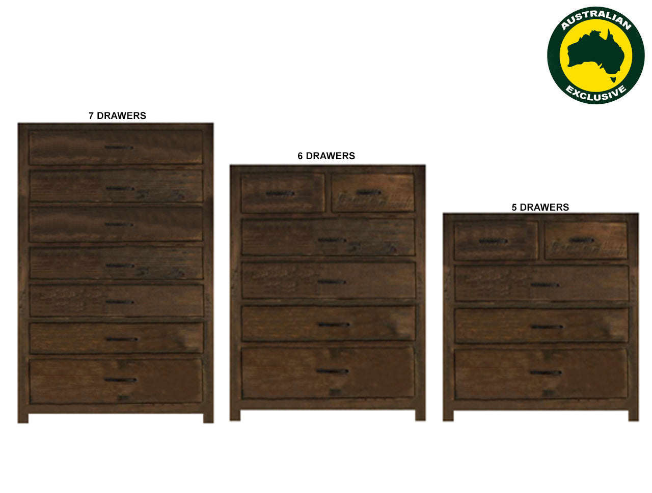 GREELY (AUSSIE MADE) TALLBOY COLLECTION - ASSORTED STAINED COLOURS - STARTING FROM $899