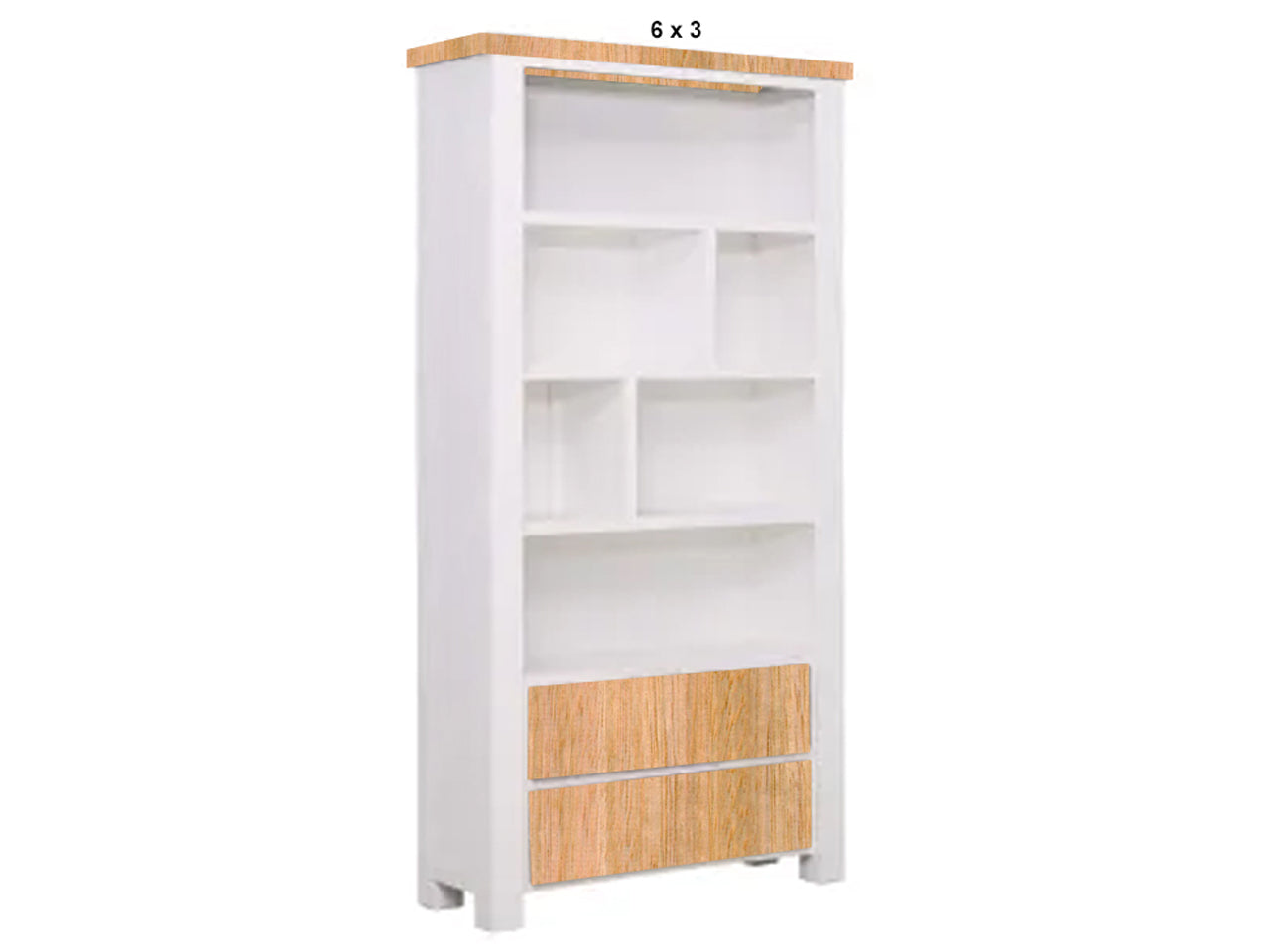 HALIFAX (AUSSIE MADE) BOOKCASE WITH 2 DRAWER COLLECTION - ASSORTED STAINED / PAINTED COLOURS - STARTING FROM $1399