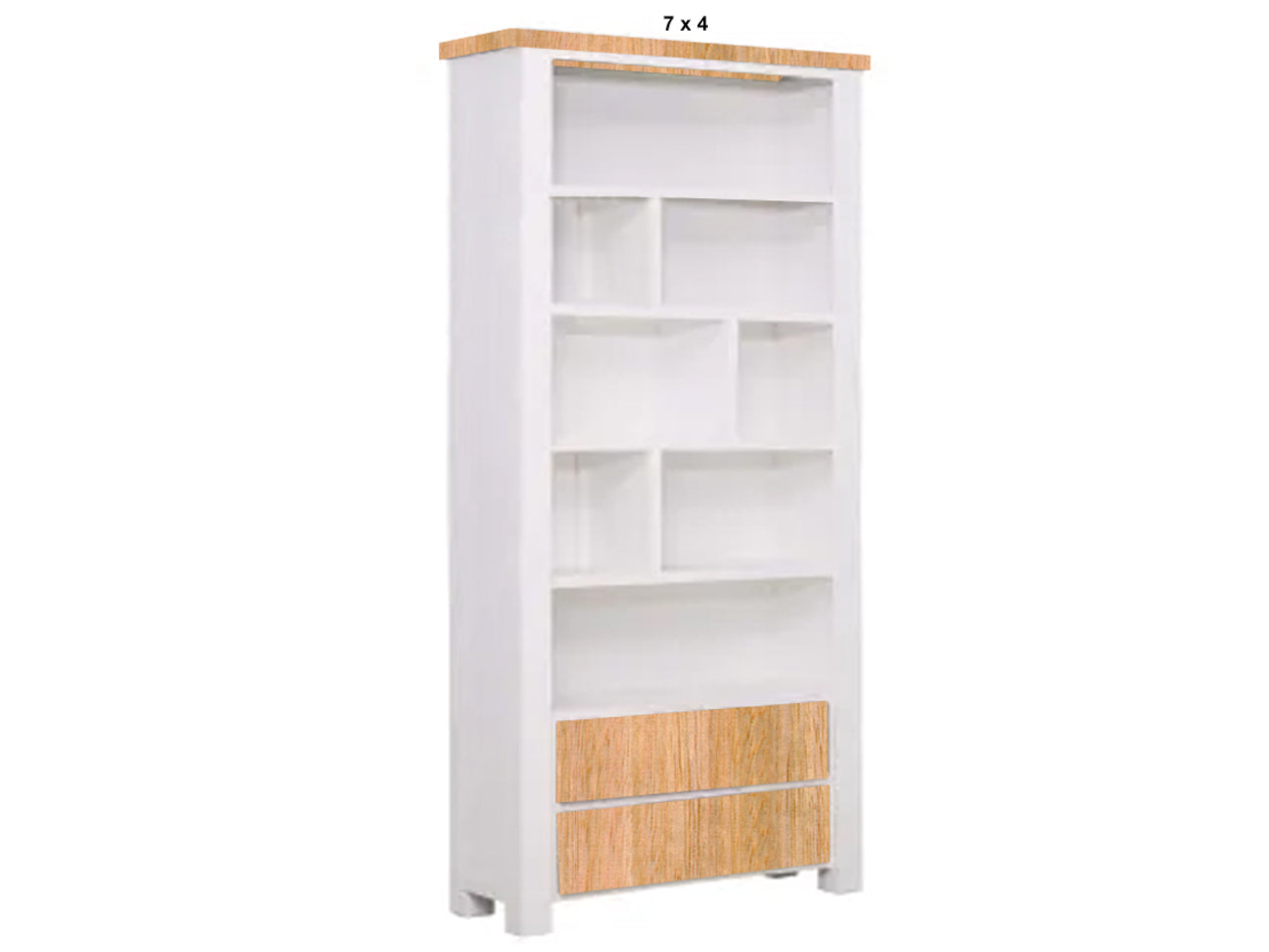 HALIFAX (AUSSIE MADE) BOOKCASE WITH 2 DRAWER COLLECTION - ASSORTED STAINED / PAINTED COLOURS - STARTING FROM $1399