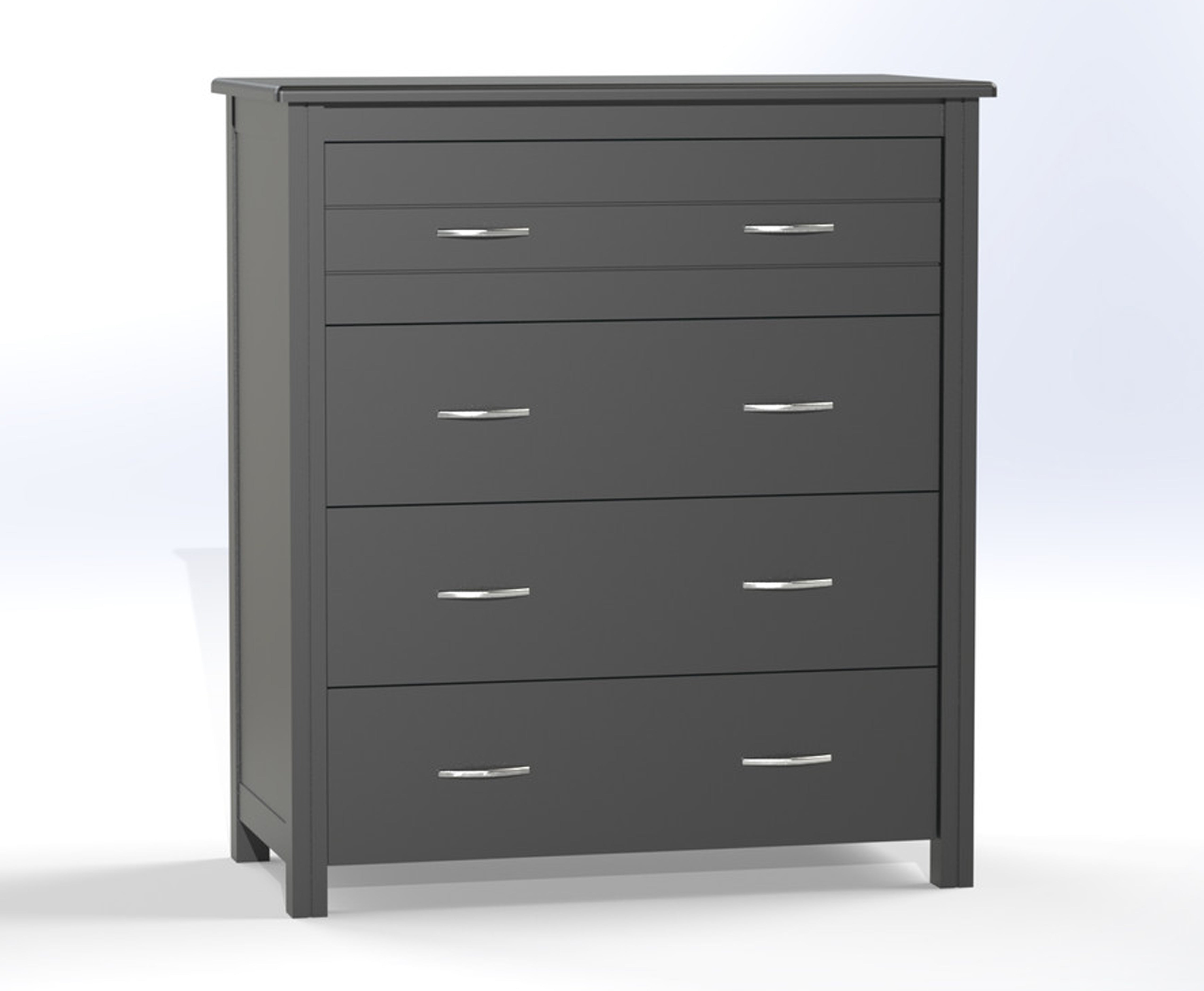 HALIFAX (CUSTOM MADE) 4 DRAWER TALLBOY - 945(H) x 900(W) x 450(D) - ASSORTED COLOURS