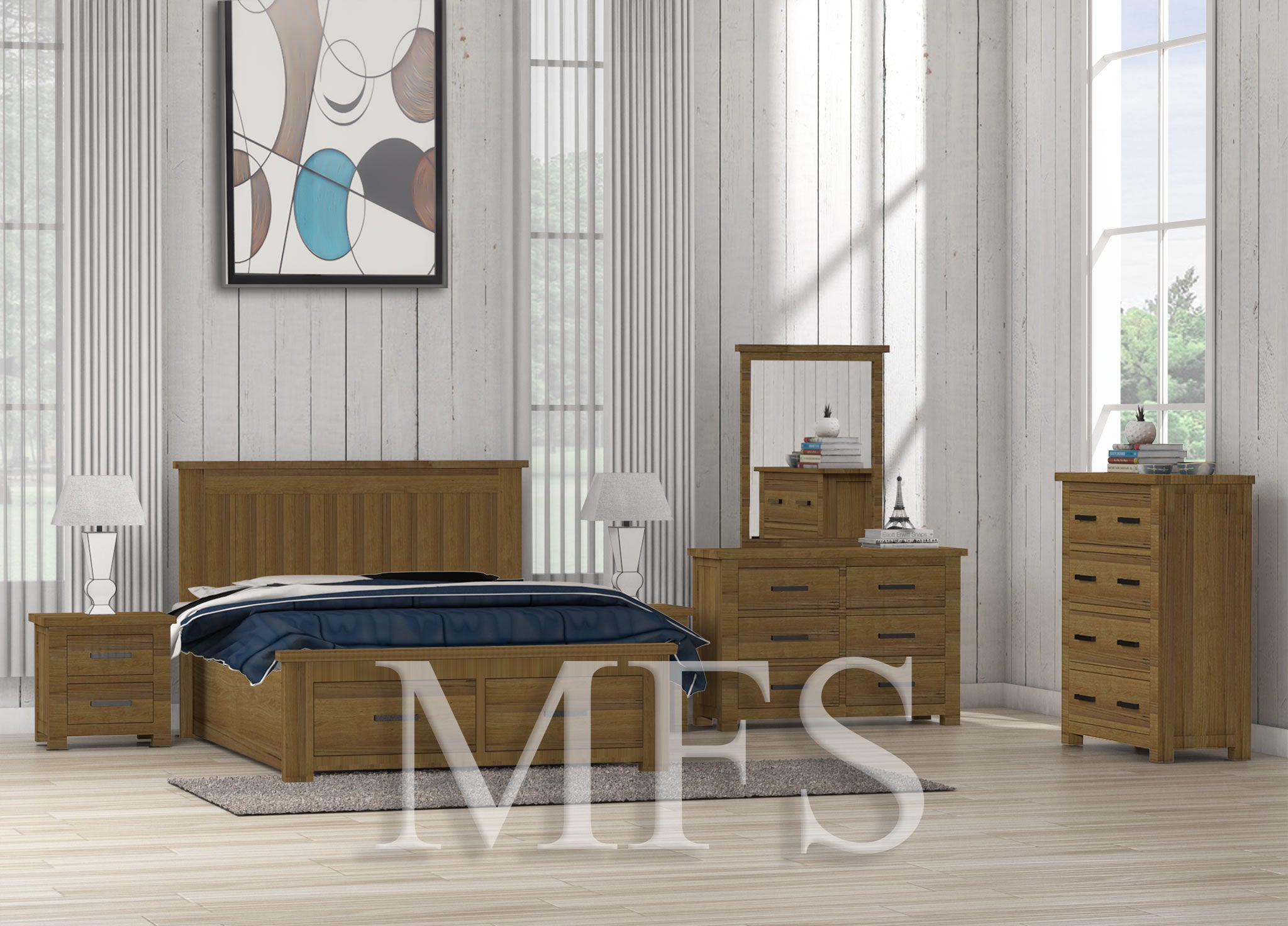 KING HAMERTON (CUSTOM MADE) BED - ASSORTED COLOURS