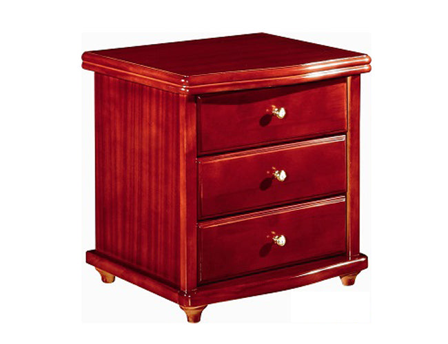LARRY 3 DRAWER BEDSIDE TABLE - AS PICTURED