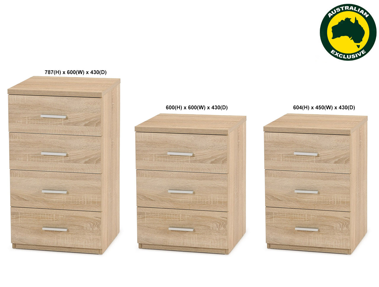 HUGO (AUSSIE MADE) BEDSIDE TABLES COLLECTION - ASSORTED STAINED COLOURS - STARTING FROM $299