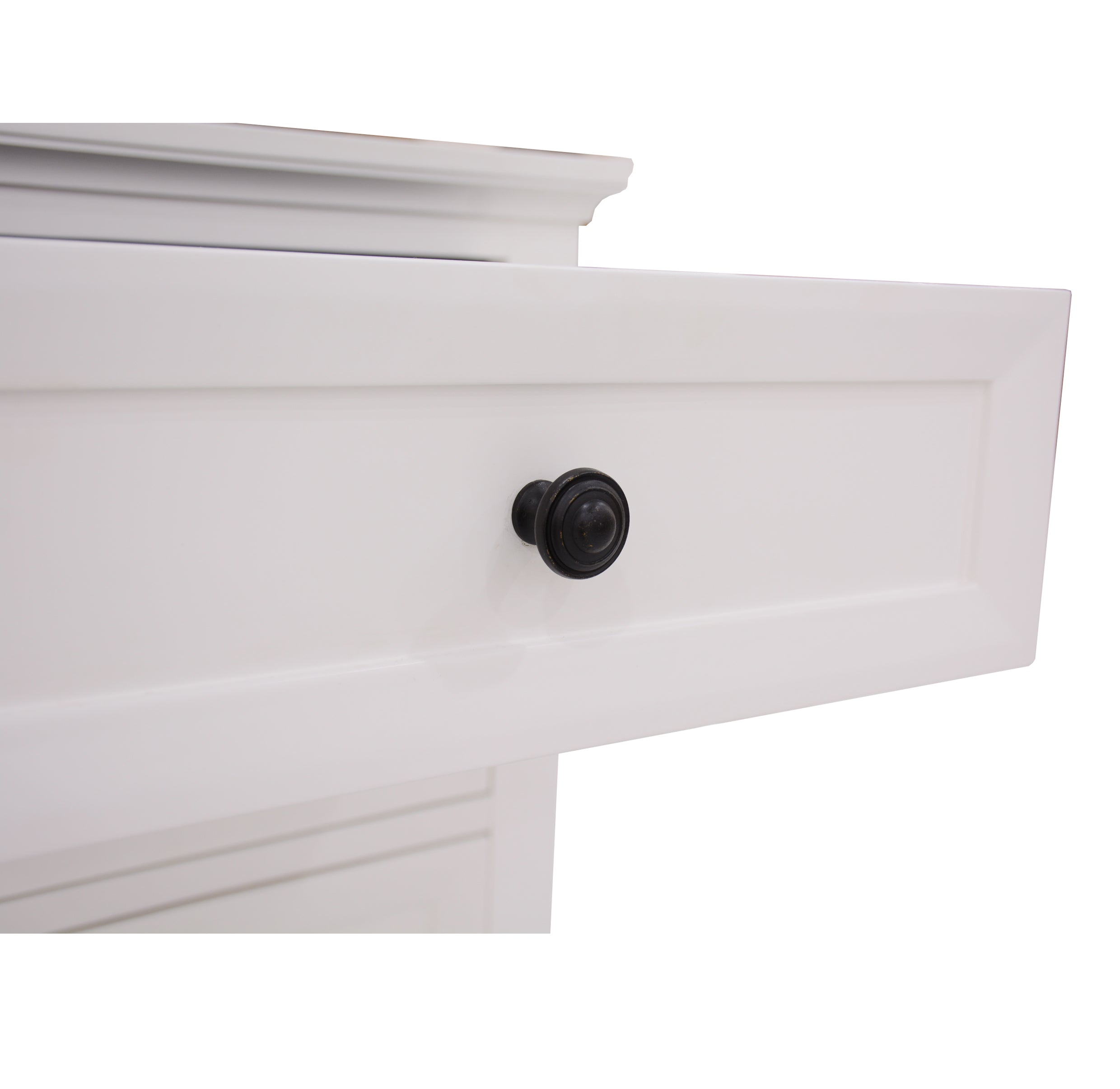 CHANELLE KING 3 PIECE BED PANEL BEDSIDE BEDROOM SUITE - (22-9-5-14-14-1) - WHITE