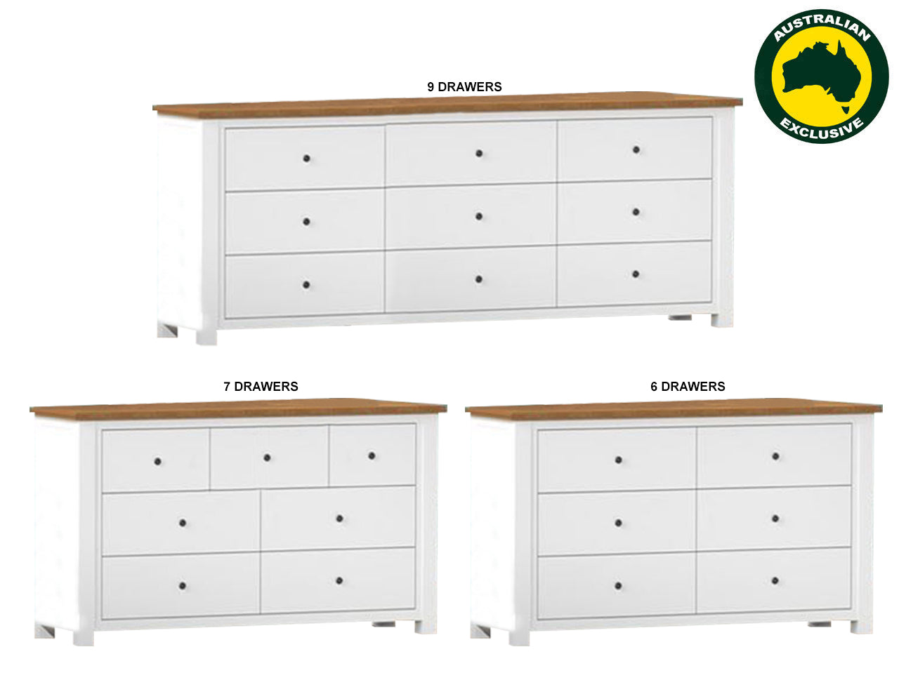HERVEY(AUSSIE MADE) LOWBOY COLLECTION  - ASSORTED STAINED / PAINTED COLOURS - STARTING FROM $1299