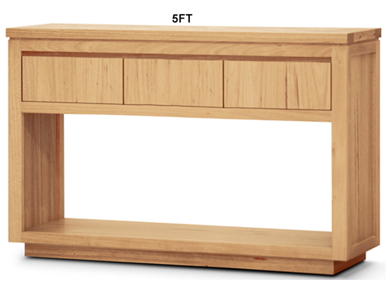 HIGHLAND (AUSSIE MADE) HALL TABLE WITH FLOATING BASE COLLECTION - TASSIE OAK COMBINATION - ASSORTED STAINED COLOURS - STARTING FROM $999