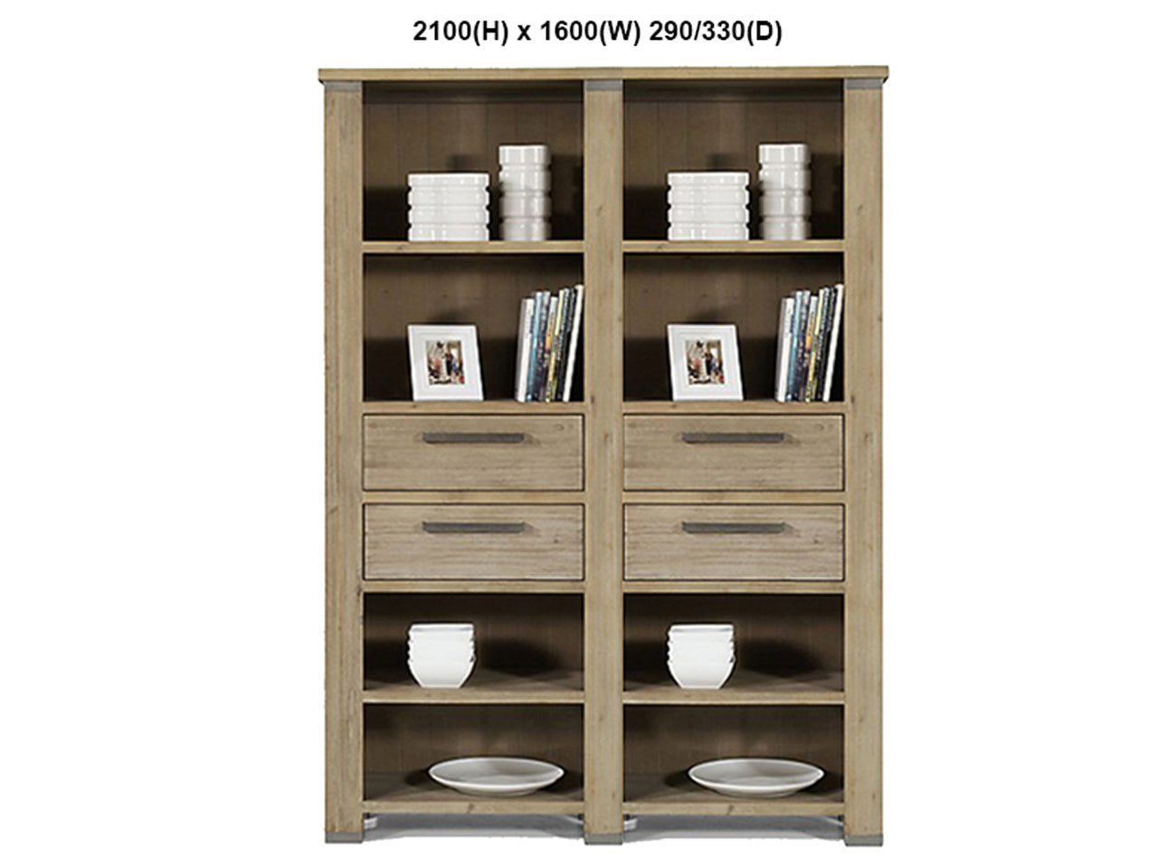 INTRO (AUSSIE MADE) HIGHLINE BOOKCASE DRAWER / NICHES - ASSORTED STAINED COLOURS - STARTING FROM $999