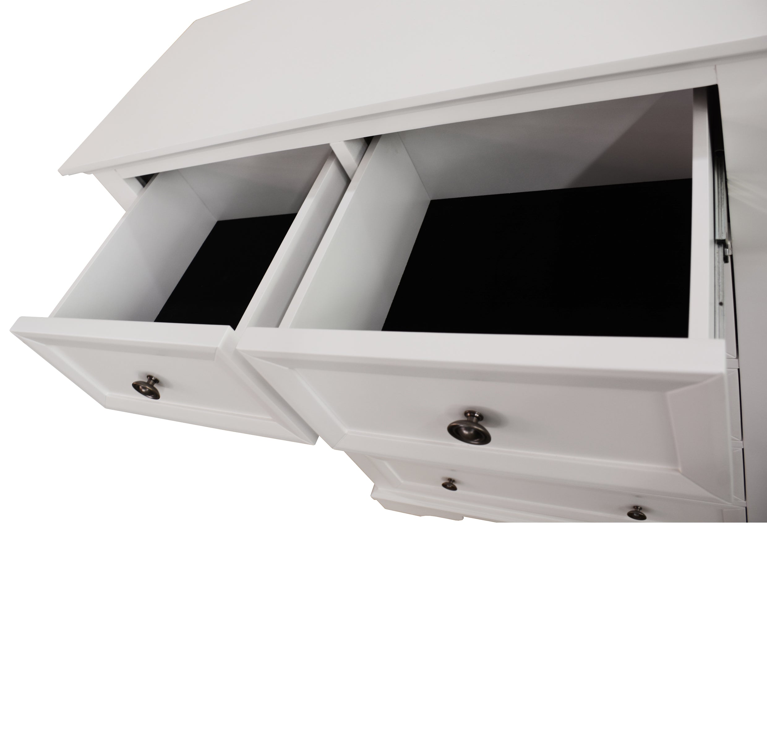AUSTIN 6 DRAWER SPLIT TOP TALLBOY - 1255(H) x 970(W) - WHITE