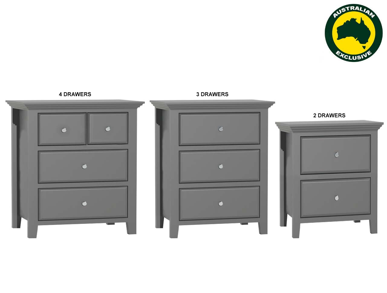 JASPER (AUSSIE MADE) BEDSIDE TABLE COLLECTION - ASSORTED PAINTED COLOURS - STARTING FROM $399