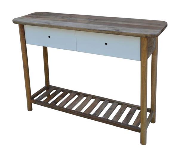 JOHNSON CONSOLE TABLE WITH DRAWER  1100(W)- OAK/ WHITE