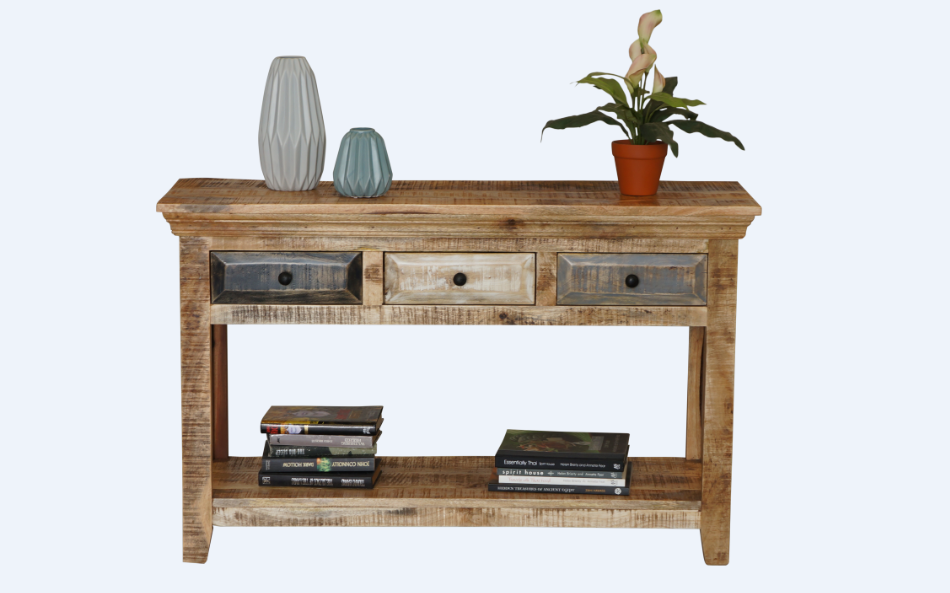 JAKARTA 3 DRAWER CONSOLE TABLE - 750(H) x 1200(W) x 400(D) - MULTI