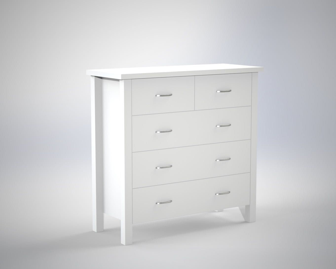 DOUBLE OR QUEEN ALODIA (AUSSIE MADE) 4 PIECE (TALLBOY) BEDROOM SUITE - ASSORTED COLOURS