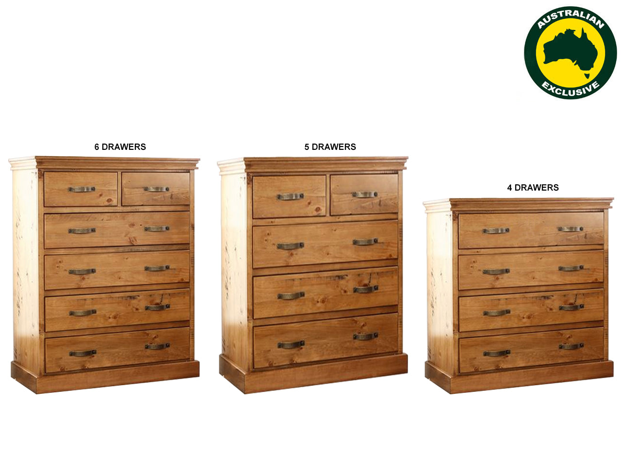 KIPLING (AUSSIE MADE) TALLBOY COLLECTION - ASSORTED STAINED COLOURS - STARTING FROM $999
