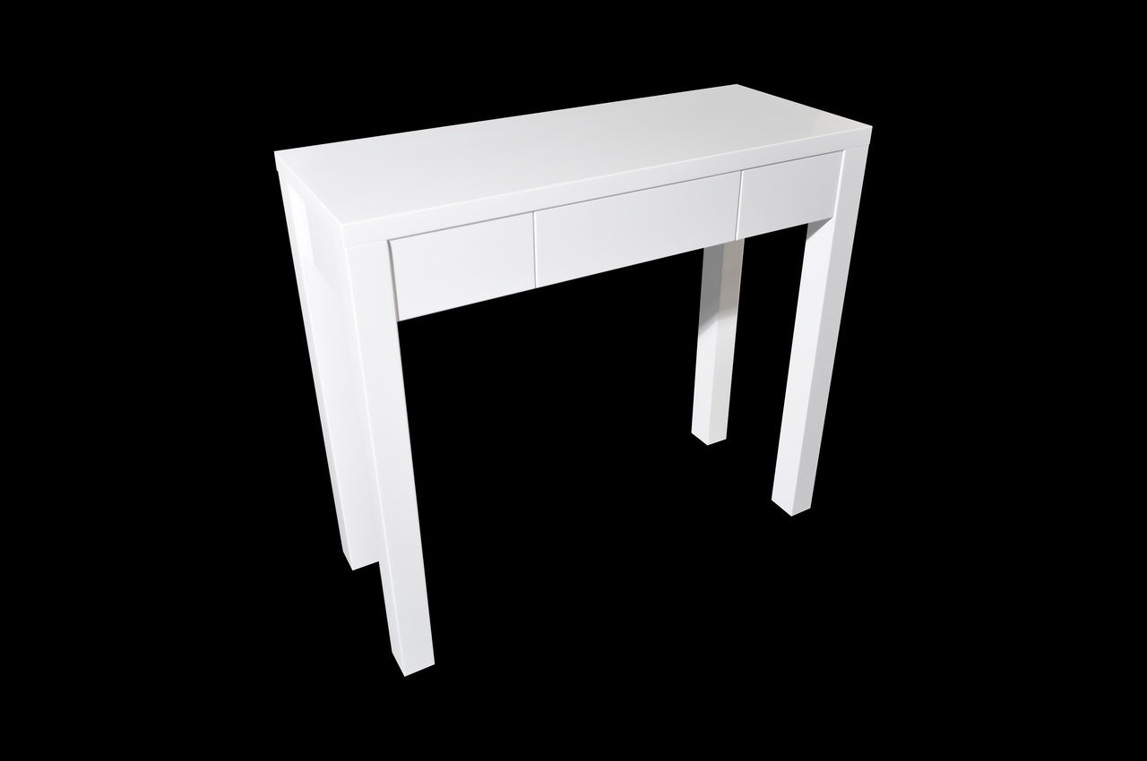 KAREN HALLWAY TABLE - 900(H) X 1000(W) X 400(D)- HIGH GLOSS WHITE