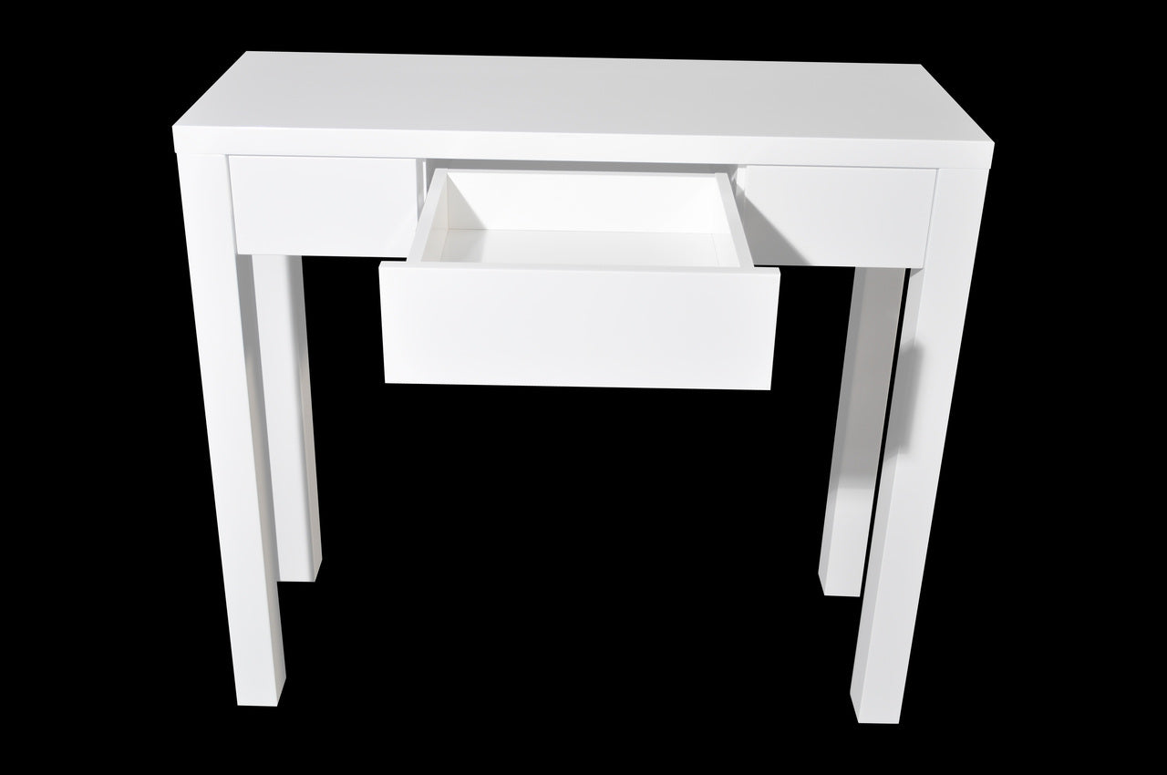 KAREN HALLWAY TABLE - 900(H) X 1000(W) X 400(D)- HIGH GLOSS WHITE