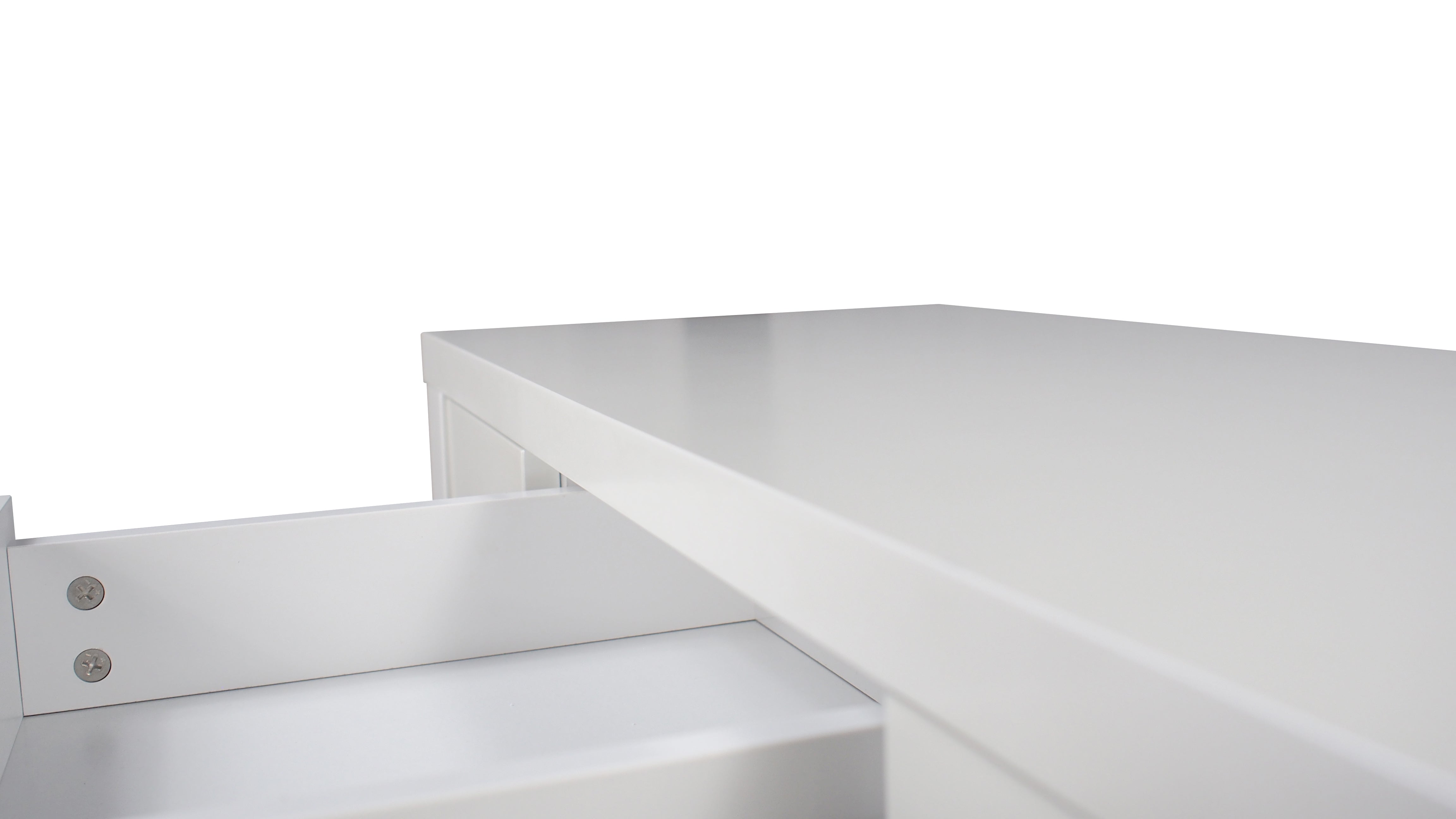 KAREN HALLWAY TABLE - 900(H) X 1000(W) X 400(D) - HIGH GLOSS WHITE