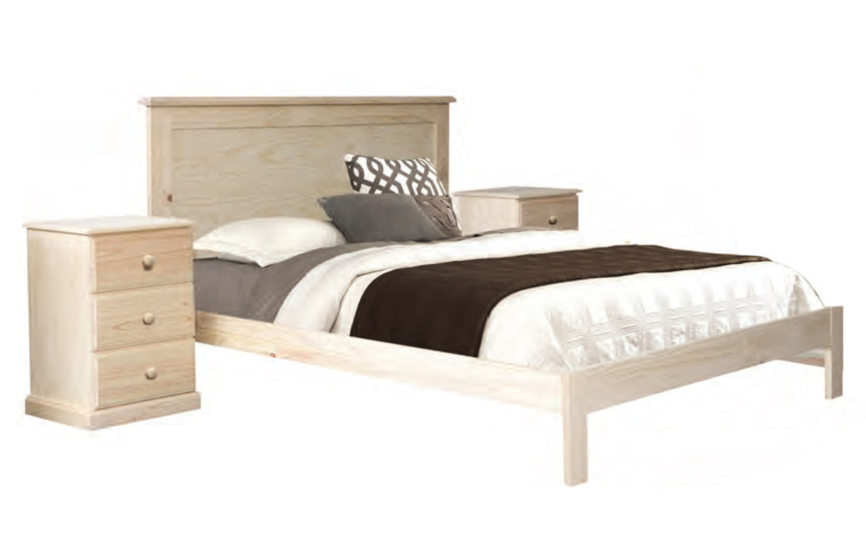 KING SINGLE LANDEN (AUSSIE MADE) BED - WITH DOONA FOOT -  ASSORTED STAINED COLOURS