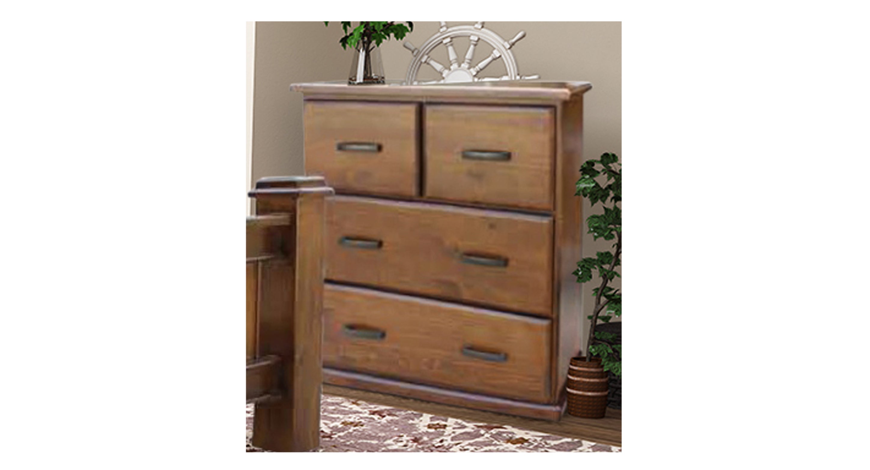  MIRACLES 4 DRAWERS TOP SPLIT TALLBOY - AS PICTURED