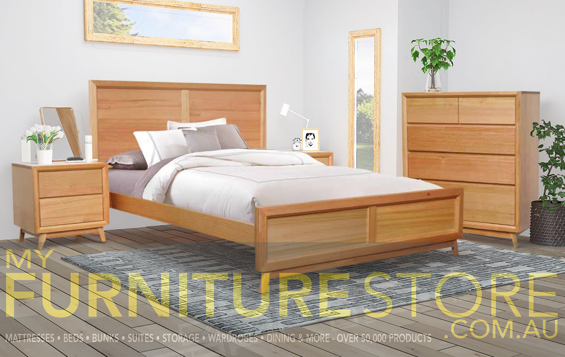 KING BERKELEY TIMBER BED - AS PICTURED