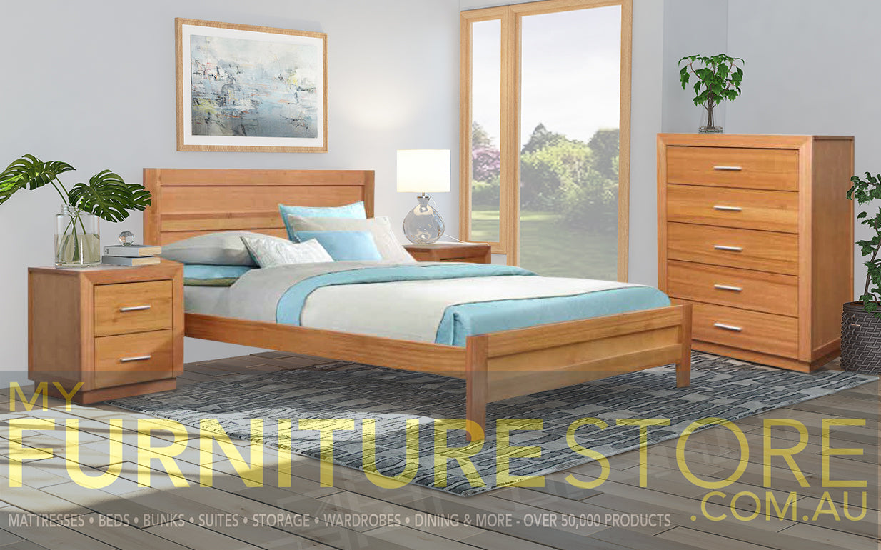 KING ALAMEDA TIMBER BED - AS PICTURED