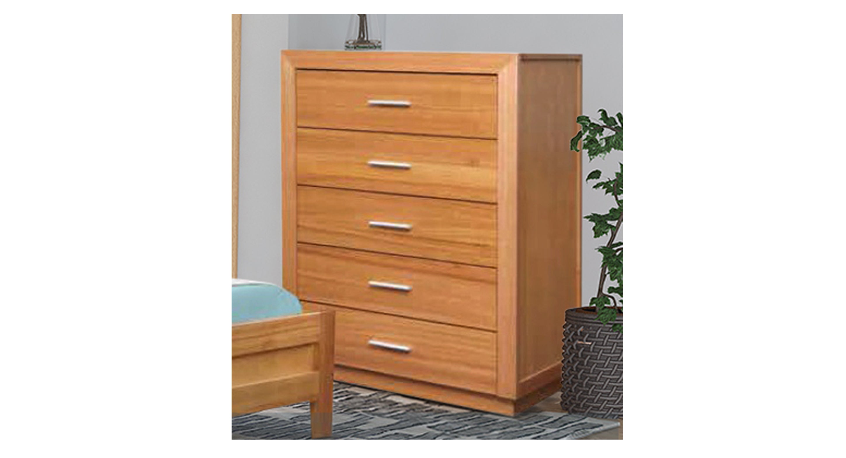 ALAMEDA 5 DRAWER TALLBOY - AS PICTURED