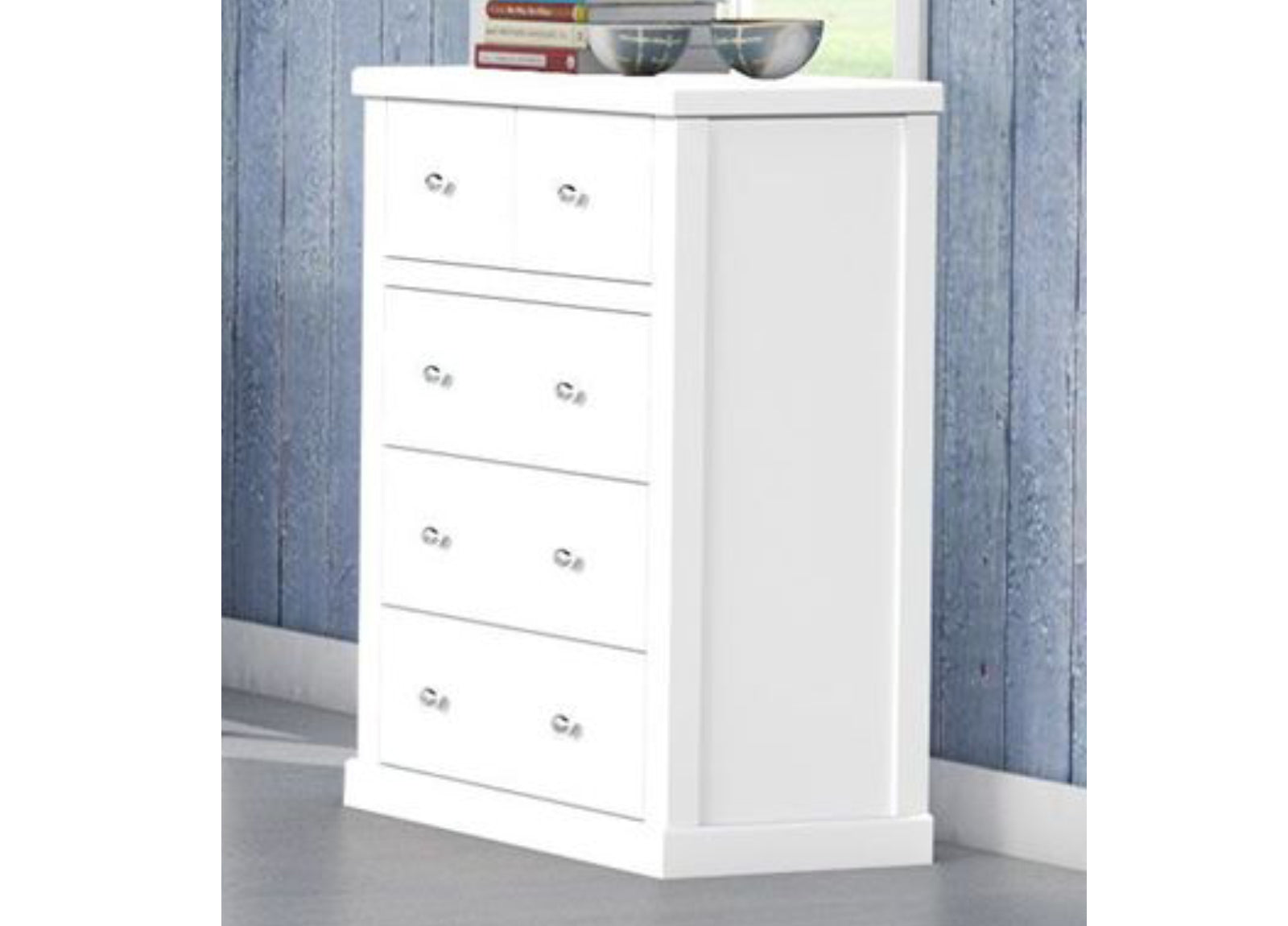 LATIFA (CUSTOM MADE) 5 DRAWER TALLBOY- ASSORTED COLOURS