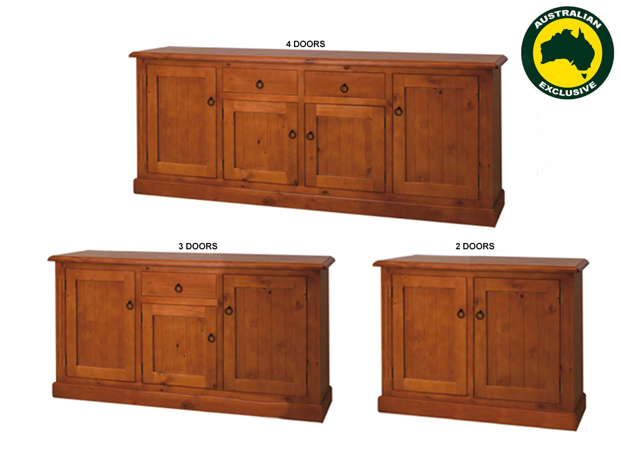 LAUCESTON (AUSSIE MADE) BUFFET COLLECTION - ASSORTED STAINED COLOURS - STARTING FROM $899