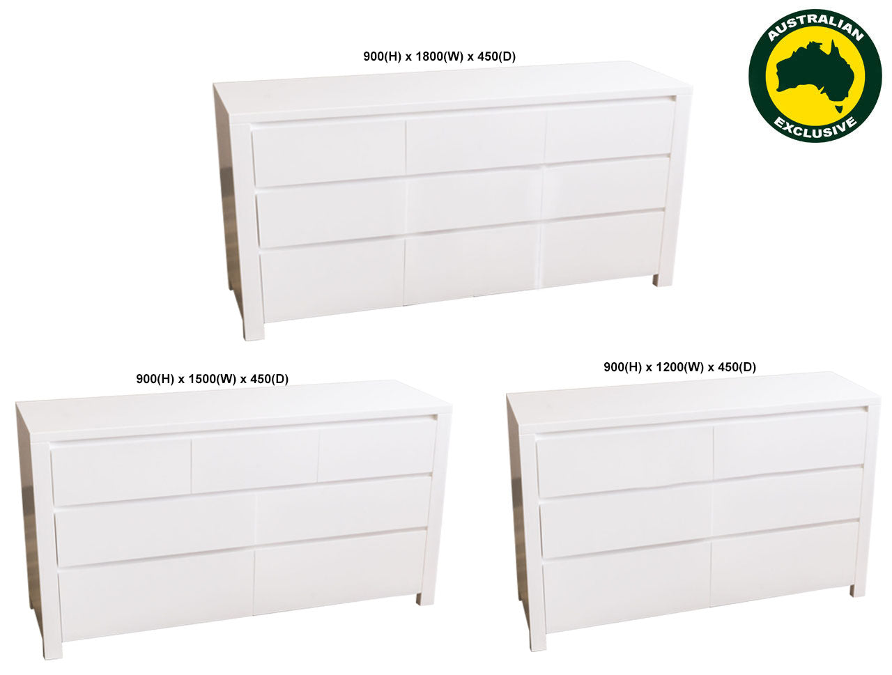 LILLY (AUSSIE MADE) LOWLINE CHEST COLLECTION - ASSORTED PAINTED COLOURS - STARTING FROM $1499