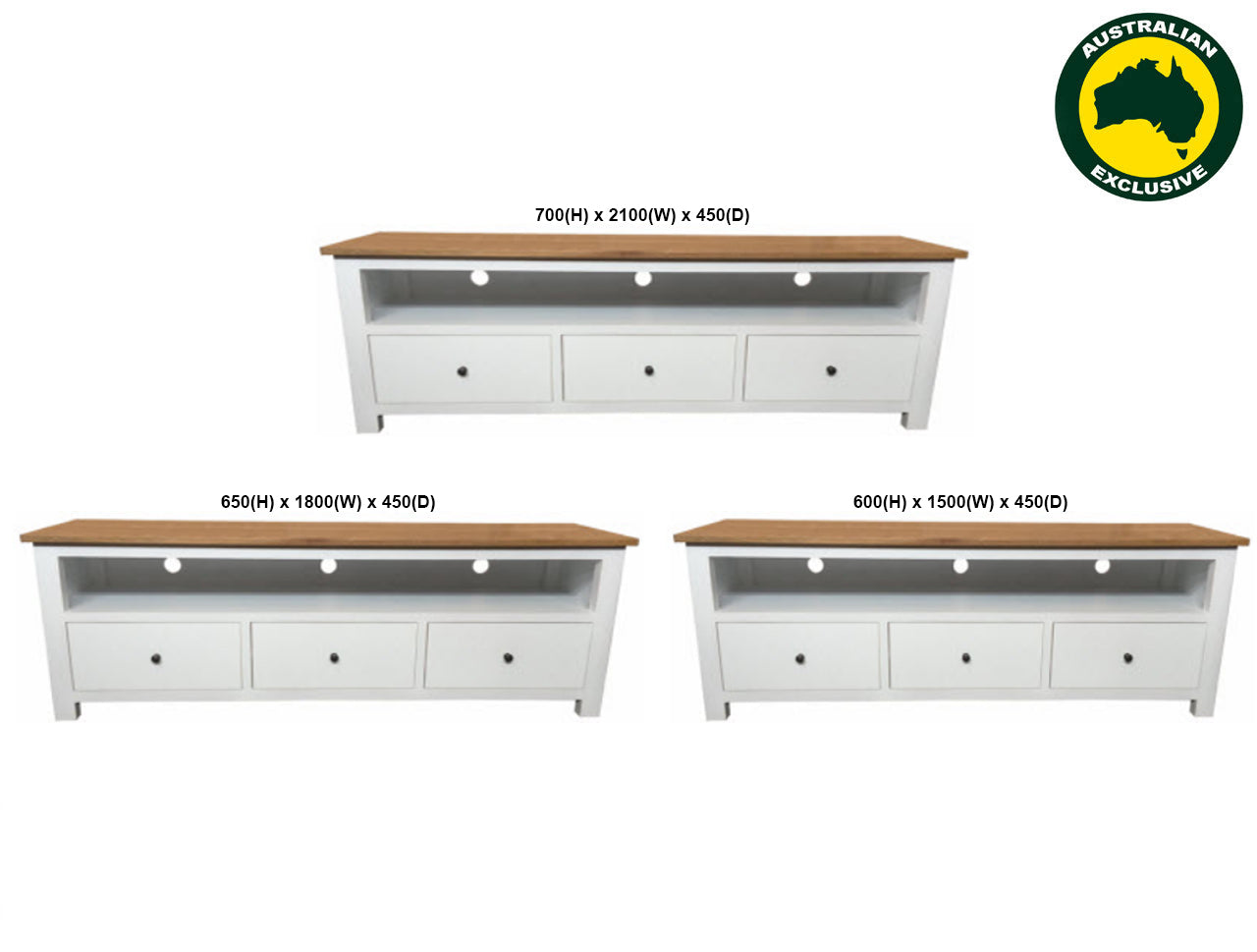 LUCIA (AUSSIE MADE) LOWLINE T.V. UNIT COLLECTION - ASSORTED PAINTED / STAINED COLOURS - STARTING FROM $999