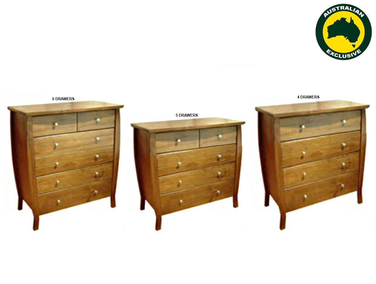 MONTERAY (AUSSIE MADE) TALLBOY COLLECTION - ASSORTED STAINED COLOURS - STARTING FROM $999