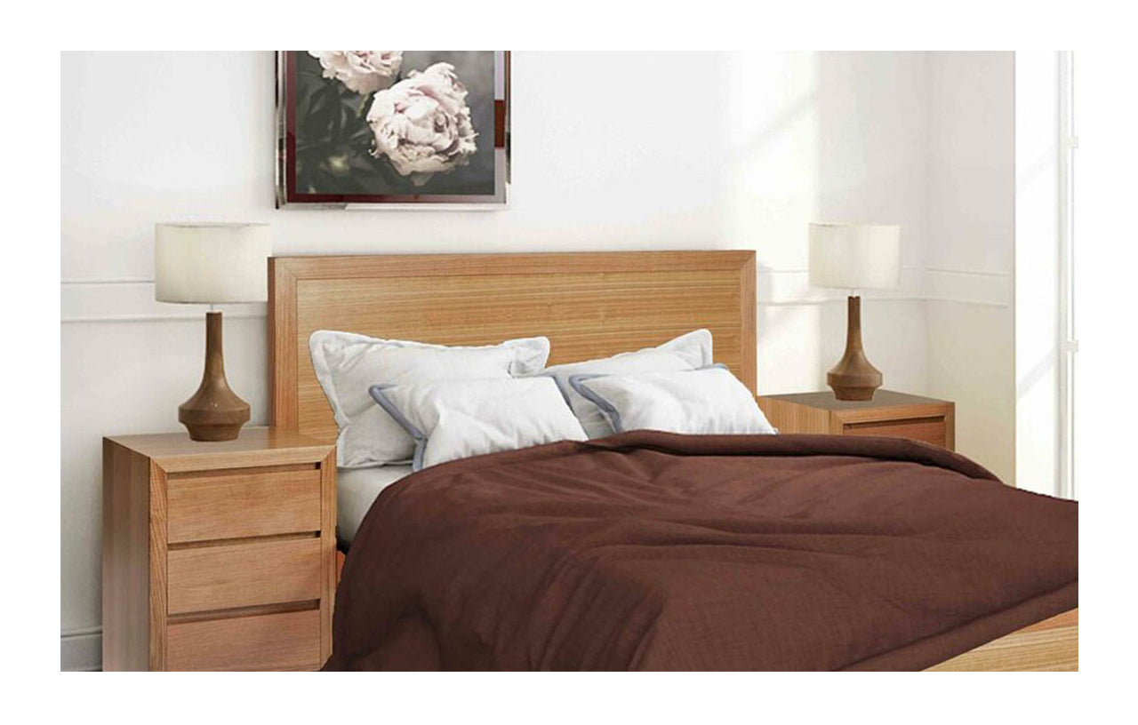 SINGLE MORGAN (AUSSIE MADE) TASSIE OAK / VENEER BEDHEAD ONLY - ASSORTED COLOURS