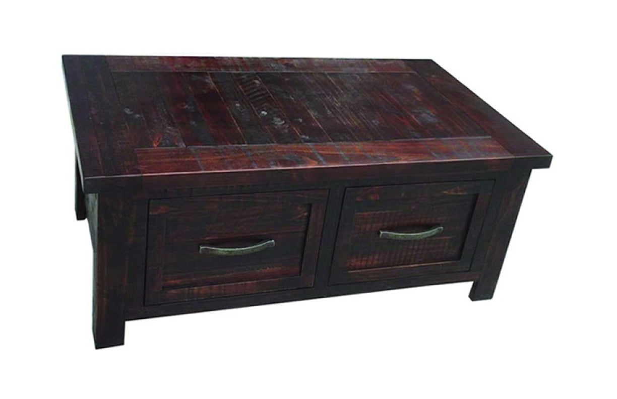 MORTELETTE COFFEE TABLE WITH 2 DRAWERS - 500(H) x 1200(W) - AS PICTURED