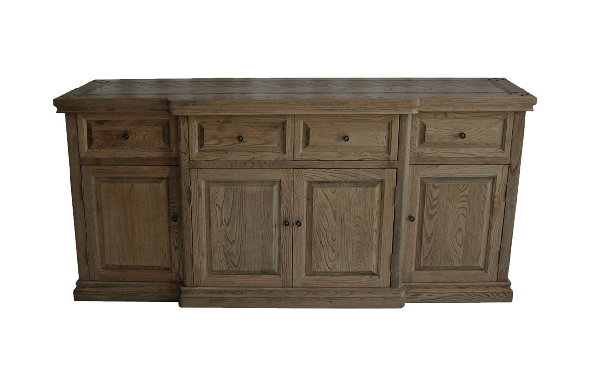 MOSAIC  4 DOOR / 4 DRAWER REAL OAK TIMBER  LARGE BUFFET - 2040MM   - ASH OAK