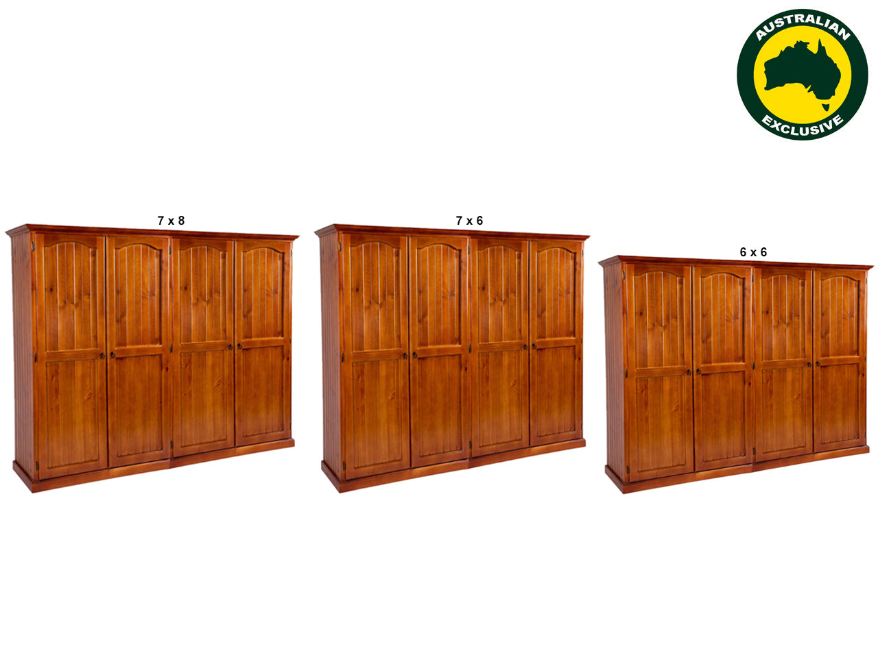 MUDGEE (AUSSIE MADE) 4 DOOR STANDARD PANTRY COLLECTION - ASSORTED STAINED COLOURS - STARTING FROM $1499