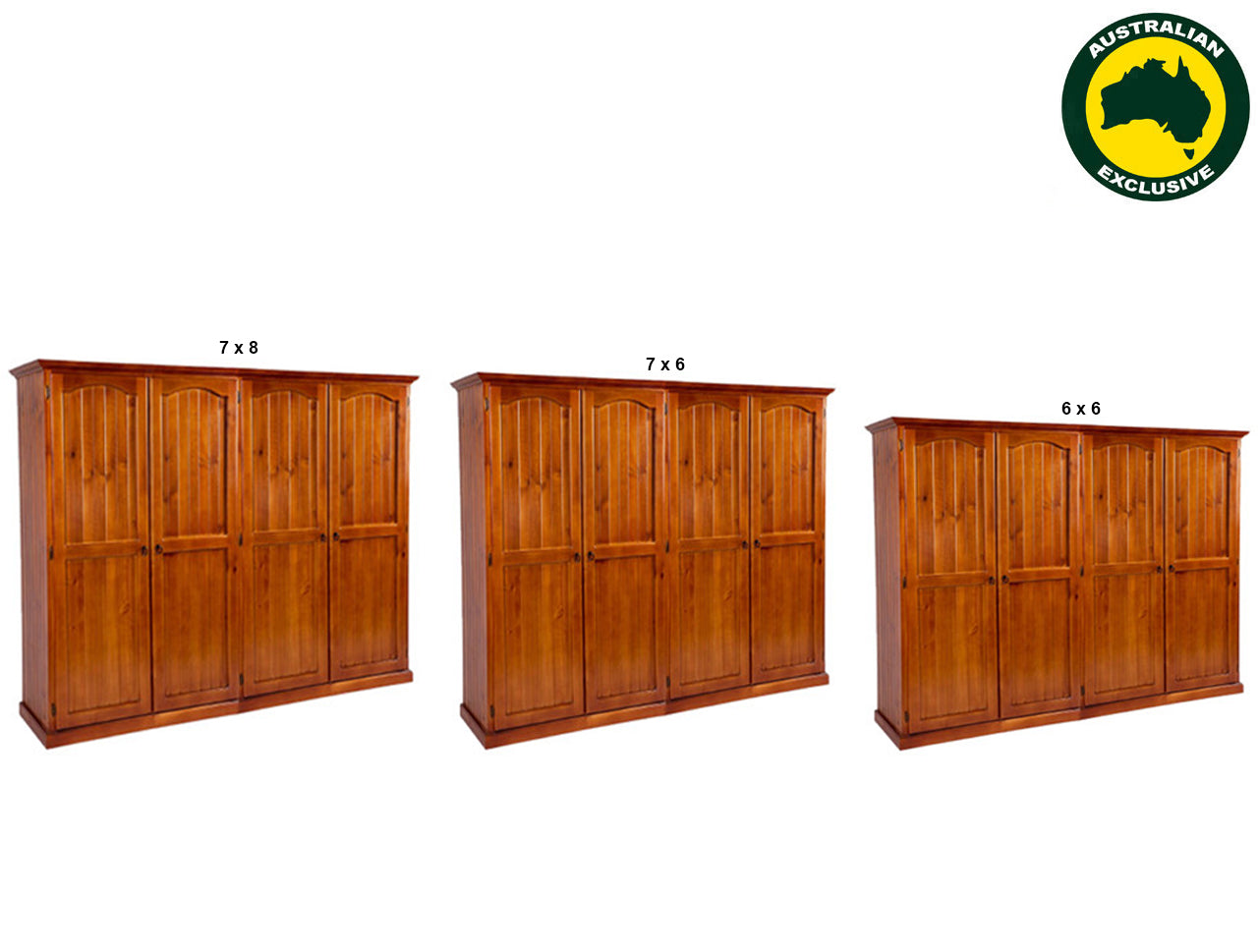 MUDGEE (AUSSIE MADE) 4 DOOR SKINNY (41CM-DEEP) PANTRY COLLECTION - ASSORTED STAINED COLOURS - STARTING FROM $1599