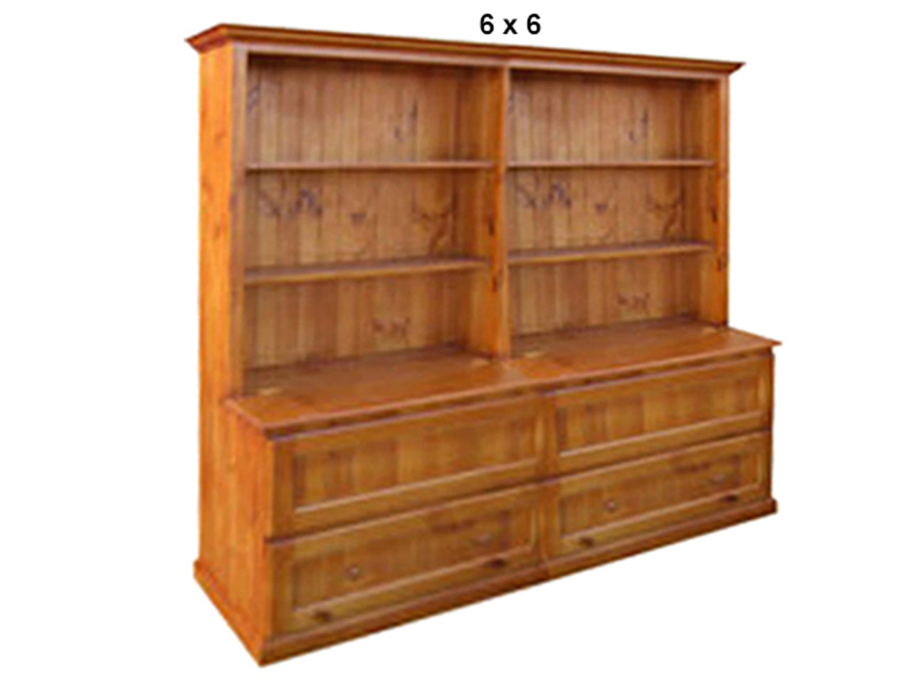 MUDGEE (AUSSIE MADE) BOOKCASE COMBO + BLANKET DRAWERS COLLECTION - ASSORTED STAINED COLOURS - STARTING FROM $1699