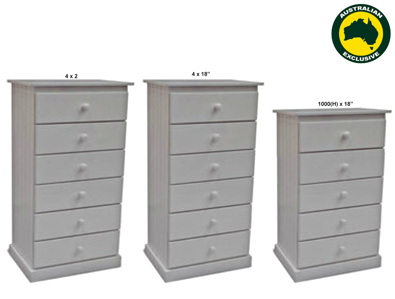 MUDGEE (AUSSIE MADE) NARROWBOY COLLECTION - ASSORTED PAINTED COLOURS - STARTING FROM $649