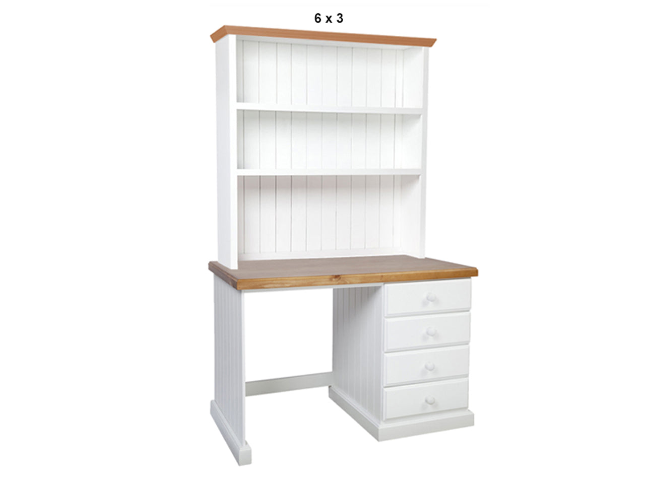 MACQUARIE (AUSSIE MADE) 4 DRAWER DESK + HUTCH COLLECTION - ASSORTED PAINTED / STAINED COLOURS - STARTING FROM $1299