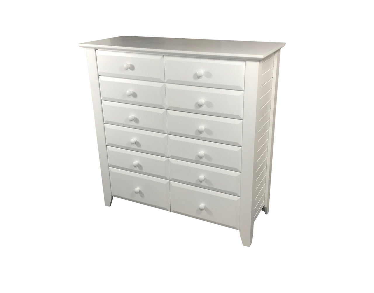 MANILLA (AUSSIE MADE) LARGE TALLBOY WITH 12 DRAWERS - 1200(H) x 1200(W) - ASSORTED PAINTED COLOURS