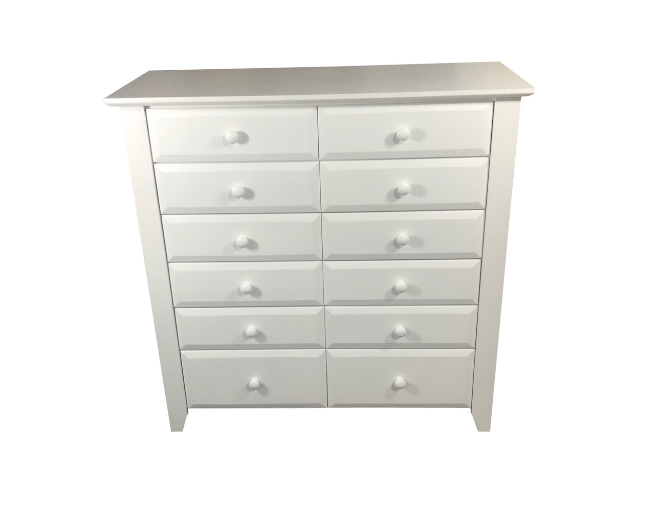 MANILLA (AUSSIE MADE) LARGE TALLBOY WITH 12 DRAWERS - 1200(H) x 1200(W) - ASSORTED PAINTED COLOURS