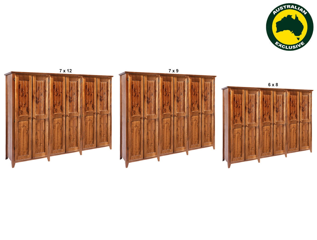 MANILLA (AUSSIE MADE) 6 DOOR STANDARD PANTRY COLLECTION  - ASSORTED STAINED COLOURS - STARTING FROM $2699