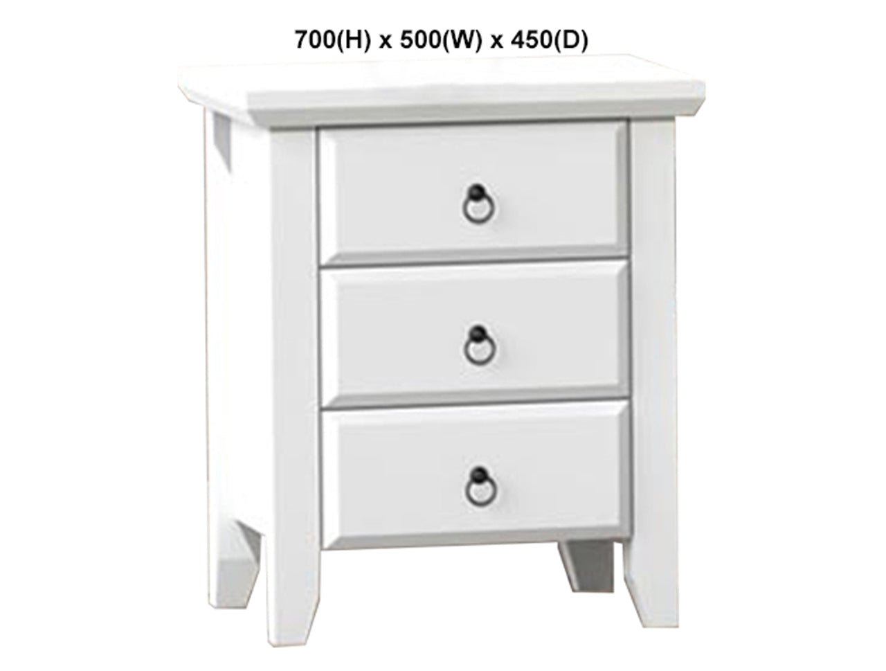MANILLA (AUSSIE MADE) BEDSIDE TABLE COLLECTION - ASSORTED PAINTED COLOURS - STARTING FROM $399