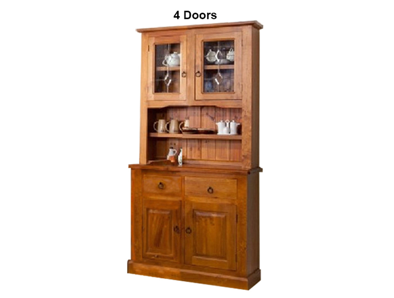 MARISSA (AUSSIE MADE) BUFFET AND HUTCH (NO LEADLIGHT) COLLECTION - ASSORTED STAINED COLOURS - STARTING FROM $1699