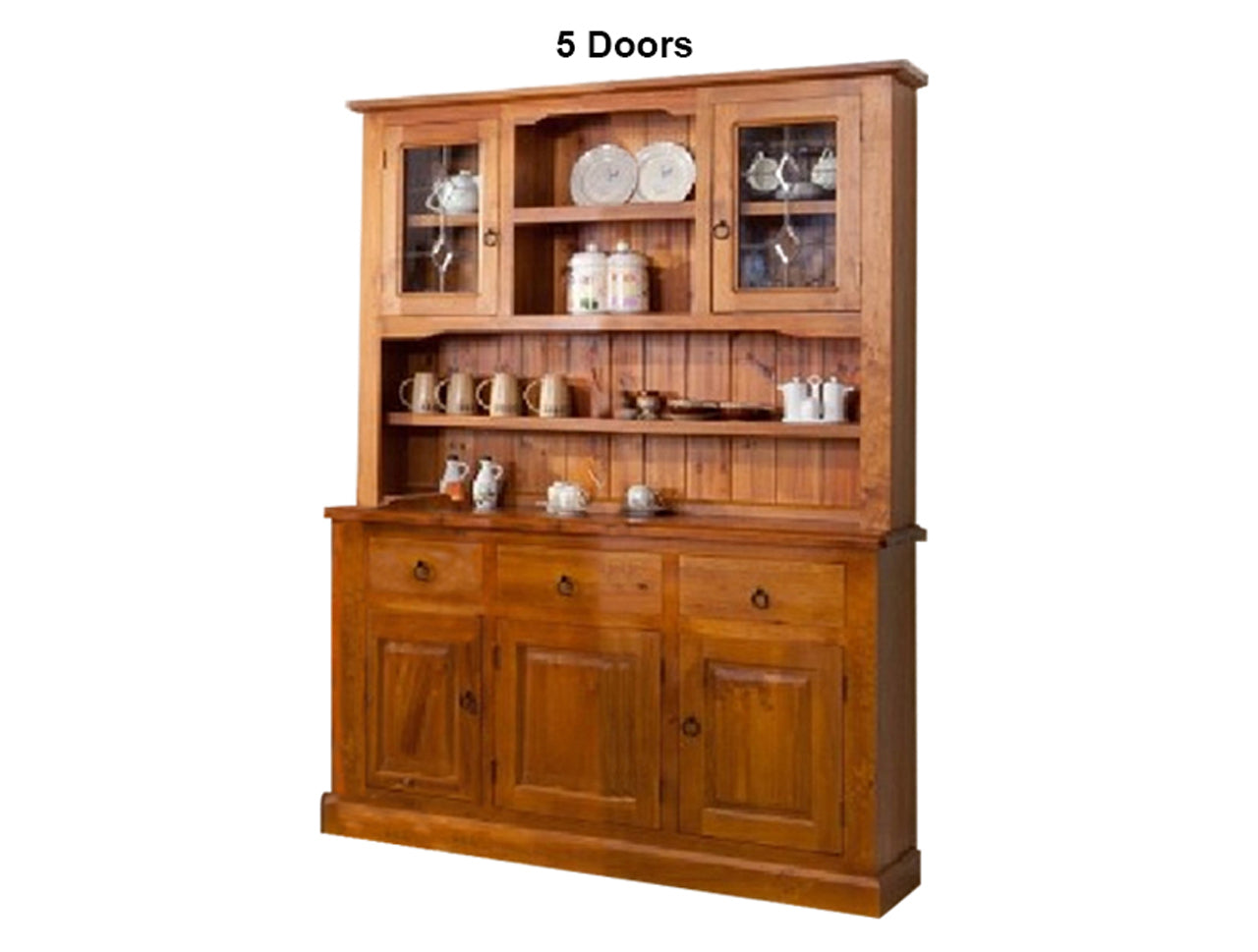 MARISSA (AUSSIE MADE) BUFFET AND HUTCH (NO LEADLIGHT) COLLECTION - ASSORTED STAINED COLOURS - STARTING FROM $1699