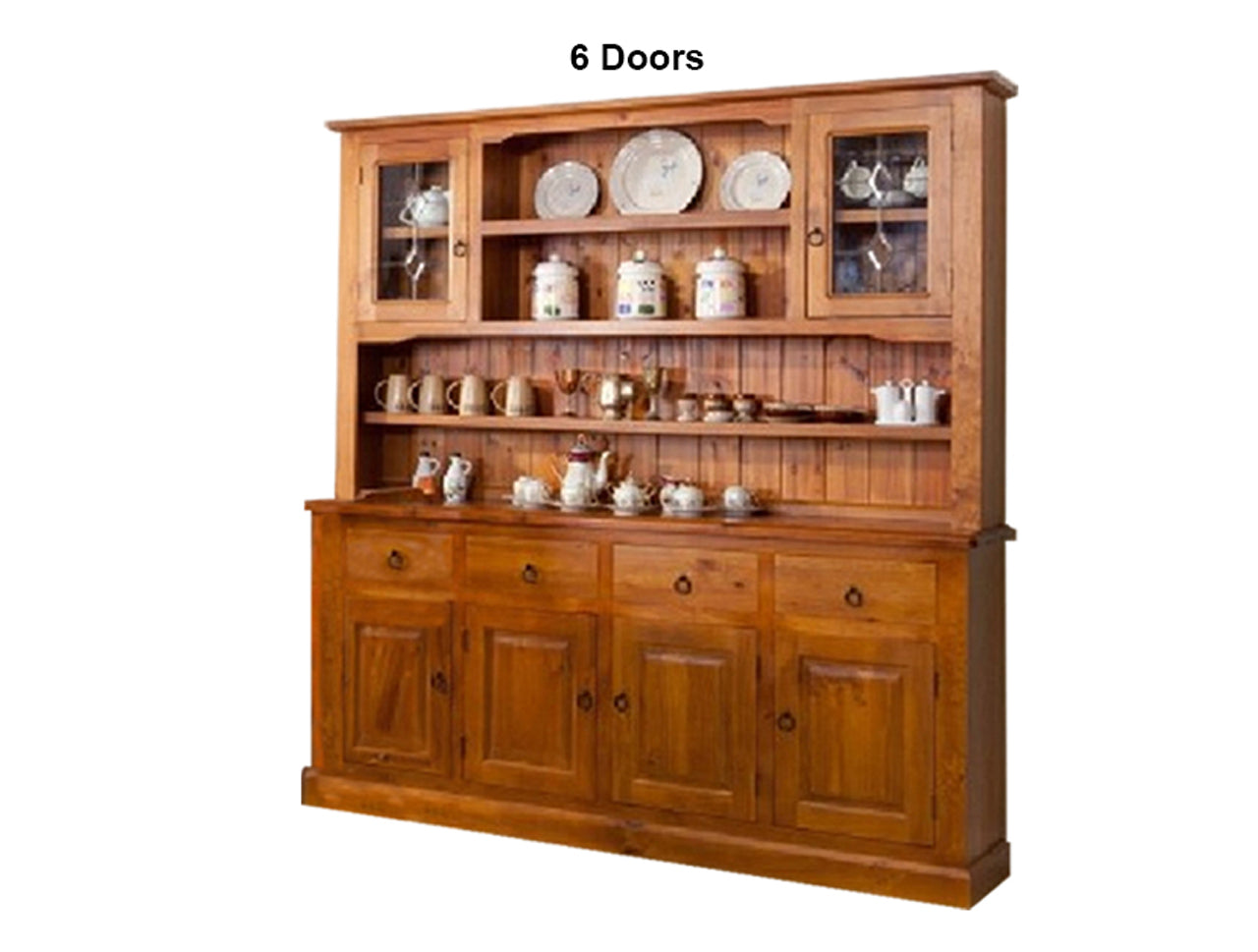 MARISSA (AUSSIE MADE) BUFFET AND HUTCH (NO LEADLIGHT) COLLECTION - ASSORTED STAINED COLOURS - STARTING FROM $1699
