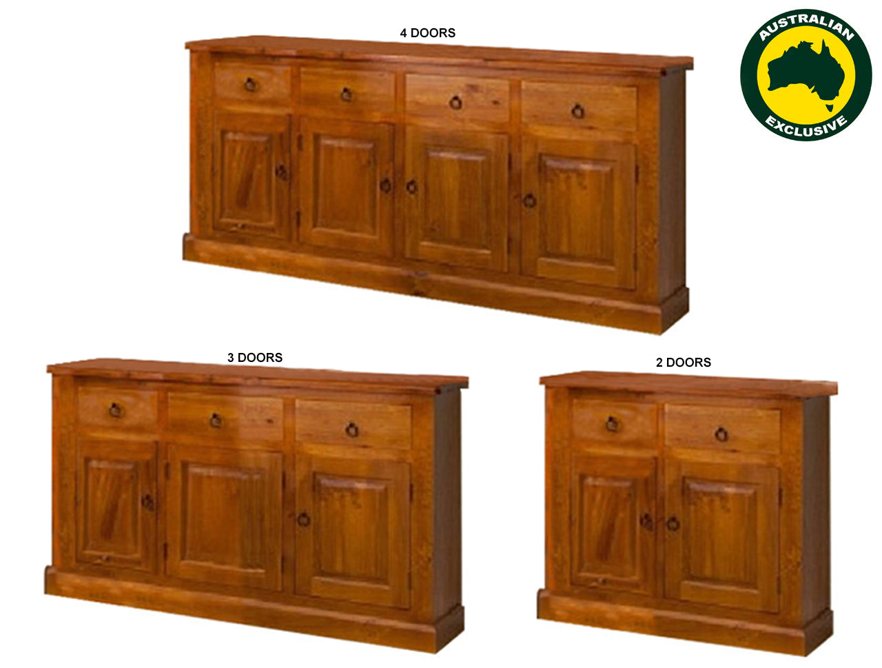 MARISSA (AUSSIE MADE) BUFFET COLLECTION - ASSORTED STAINED COLOURS - STARTING FROM $799