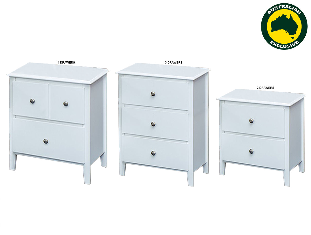 MARTHA  (AUSSIE MADE) BEDSIDE TABLE COLLECTION - ASSORTED PAINTED COLOURS - STARTING FROM $399